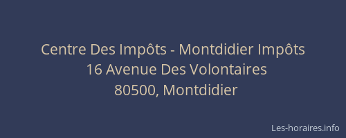 Centre Des Imp&ocirc;ts - Montdidier Imp&ocirc;ts