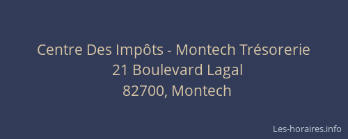 Centre Des Imp&ocirc;ts - Montech Tr&eacute;sorerie