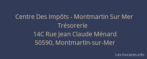 Centre Des Imp&ocirc;ts - Montmartin Sur Mer Tr&eacute;sorerie