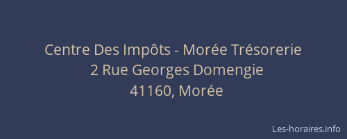 Centre Des Imp&ocirc;ts - Mor&eacute;e Tr&eacute;sorerie