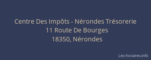 Centre Des Imp&ocirc;ts - N&eacute;rondes Tr&eacute;sorerie