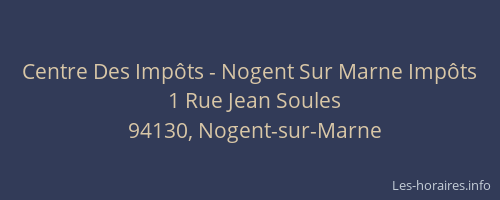 Centre Des Imp&ocirc;ts - Nogent Sur Marne Imp&ocirc;ts