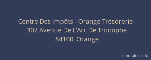 Centre Des Imp&ocirc;ts - Orange Tr&eacute;sorerie