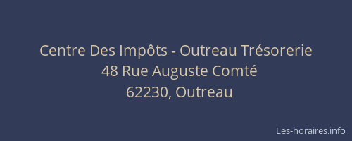 Centre Des Imp&ocirc;ts - Outreau Tr&eacute;sorerie