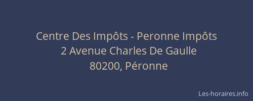Centre Des Impôts - Peronne Impôts