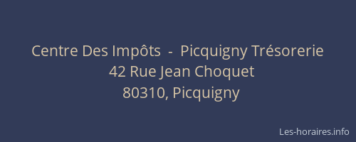 Centre Des Imp&ocirc;ts  -  Picquigny Tr&eacute;sorerie