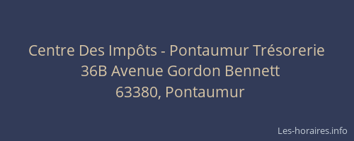 Centre Des Imp&ocirc;ts - Pontaumur Tr&eacute;sorerie