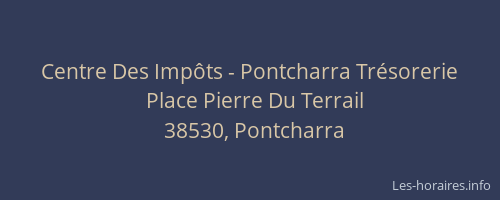 Centre Des Imp&ocirc;ts - Pontcharra Tr&eacute;sorerie