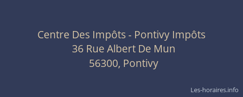 Centre Des Imp&ocirc;ts - Pontivy Imp&ocirc;ts