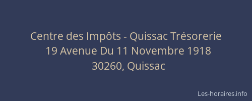 Centre des Imp&ocirc;ts - Quissac Tr&eacute;sorerie