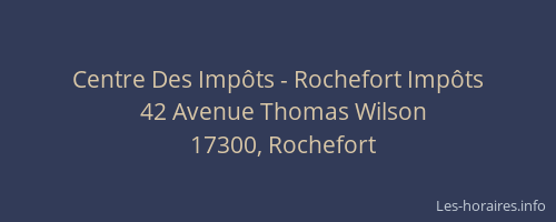 Centre Des Imp&ocirc;ts - Rochefort Imp&ocirc;ts