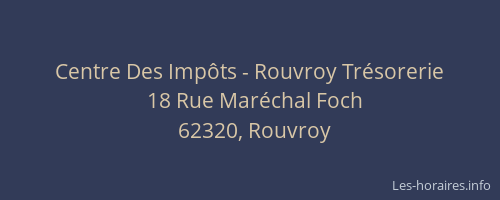Centre Des Imp&ocirc;ts - Rouvroy Tr&eacute;sorerie