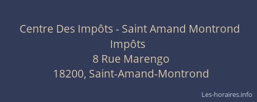 Centre Des Impôts - Saint Amand Montrond Impôts
