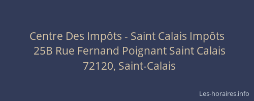 Centre Des Impôts - Saint Calais Impôts