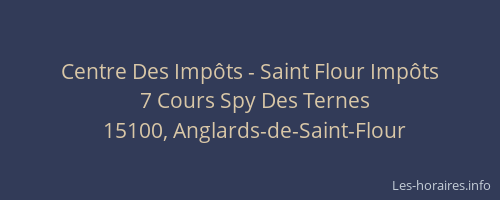 Centre Des Impôts - Saint Flour Impôts