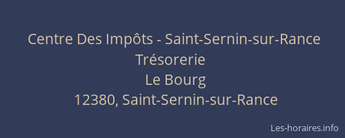 Centre Des Impôts - Saint-Sernin-sur-Rance Trésorerie
