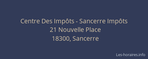 Centre Des Imp&ocirc;ts - Sancerre Imp&ocirc;ts