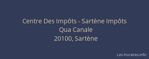 Centre Des Imp&ocirc;ts - Sart&egrave;ne Imp&ocirc;ts