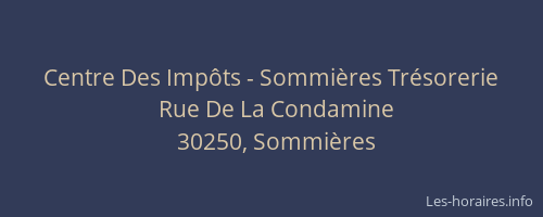 Centre Des Imp&ocirc;ts - Sommi&egrave;res Tr&eacute;sorerie
