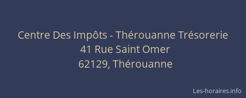 Centre Des Imp&ocirc;ts - Th&eacute;rouanne Tr&eacute;sorerie