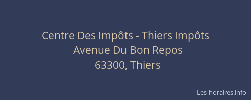 Centre Des Imp&ocirc;ts - Thiers Imp&ocirc;ts