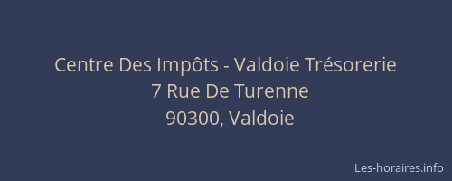 Centre Des Imp&ocirc;ts - Valdoie Tr&eacute;sorerie