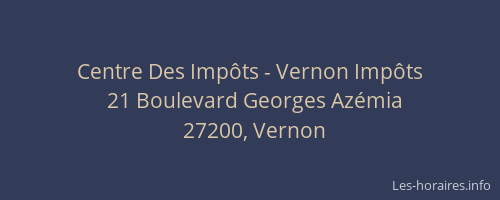 Centre Des Imp&ocirc;ts - Vernon Imp&ocirc;ts