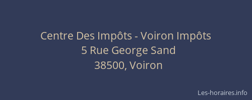 Centre Des Imp&ocirc;ts - Voiron Imp&ocirc;ts