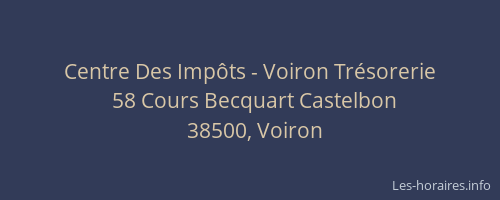 Centre Des Imp&ocirc;ts - Voiron Tr&eacute;sorerie