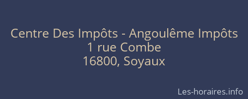 Centre Des Impôts - Angoulême Impôts
