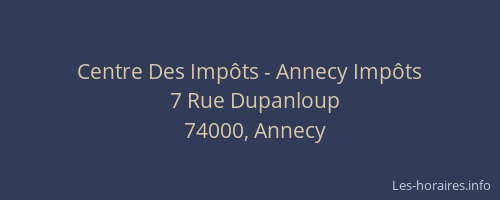 Centre Des Impôts - Annecy Impôts
