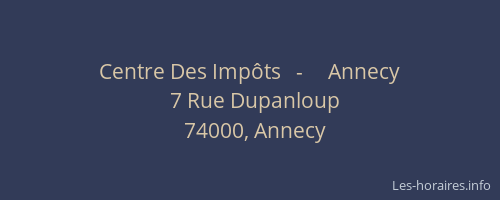 Centre Des Impôts   -     Annecy