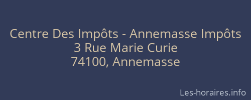 Centre Des Impôts - Annemasse Impôts