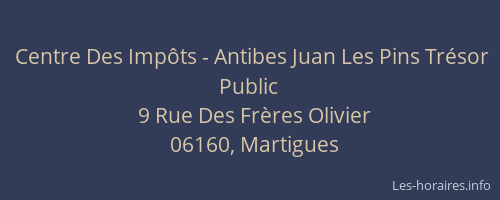 Centre Des Impôts - Antibes Juan Les Pins Trésor Public