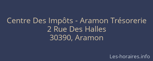Centre Des Impôts - Aramon Trésorerie