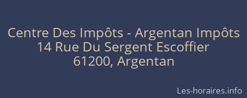 Centre Des Impôts - Argentan Impôts
