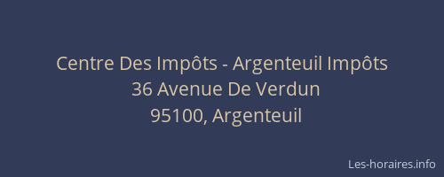Centre Des Impôts - Argenteuil Impôts
