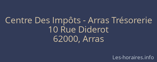Centre Des Impôts - Arras Trésorerie