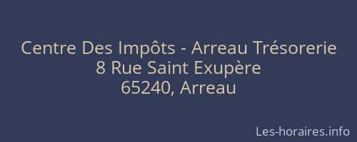 Centre Des Impôts - Arreau Trésorerie
