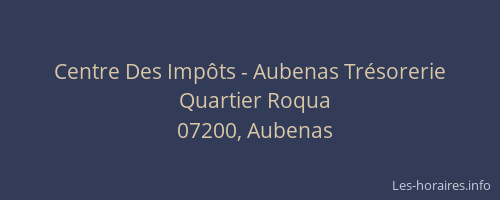 Centre Des Impôts - Aubenas Trésorerie