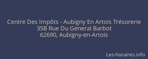 Centre Des Impôts - Aubigny En Artois Trésorerie