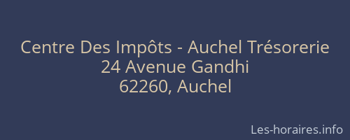 Centre Des Impôts - Auchel Trésorerie