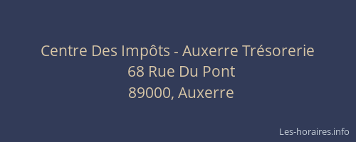 Centre Des Impôts - Auxerre Trésorerie