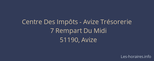 Centre Des Impôts - Avize Trésorerie