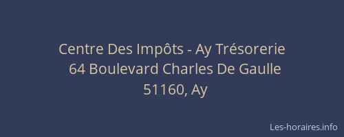 Centre Des Impôts - Ay Trésorerie