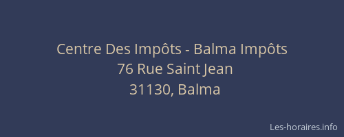 Centre Des Impôts - Balma Impôts