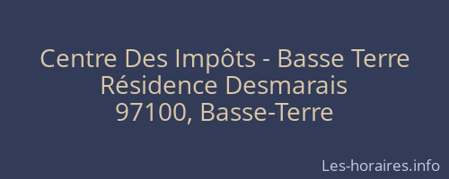 Centre Des Impôts - Basse Terre