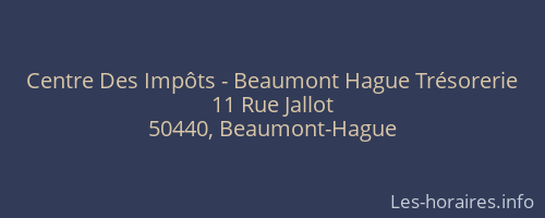 Centre Des Impôts - Beaumont Hague Trésorerie