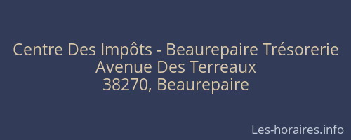 Centre Des Impôts - Beaurepaire Trésorerie