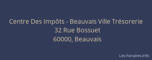 Centre Des Impôts - Beauvais Ville Trésorerie